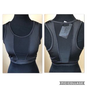 LA Society Mesh Black Sports Bra